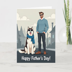 Cool Dog Fathers Day Picture Card