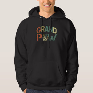 Cool Dog Grand Paw Doggy Puppy Grandpa Vintage Hoodie
