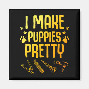 Cool dog groomer art for men women dog pet groomer magnet