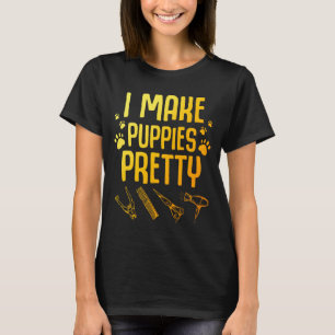 Cool dog groomer art for men women dog pet groomer T-Shirt