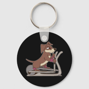 Cool Dog Loves Workout Key Ring