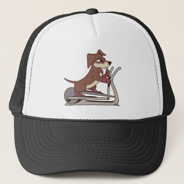 Cool Dog Loves Workout Trucker Hat (Front)