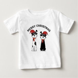 Cool Dog Merry Christmas Baby T-Shirt