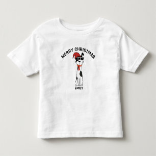 Cool Dog Merry Christmas Toddler T-Shirt