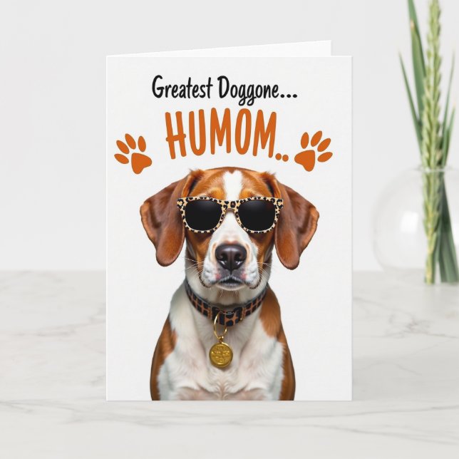 Cool Dog Mothers Day Greeting Card (Front)