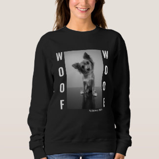 Cool Dog Photo Personalised Womens Black Sweatshirt