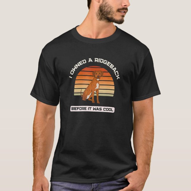 Cool Dog Rhodesian Ridgeback Retro Sunset For Men  T-Shirt (Front)