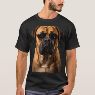 Cool Dog Sungles Bullmastiff Funny Look  T-Shirt