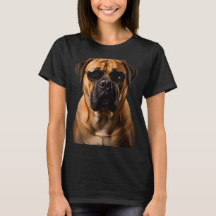 Cool Dog Sungles Bullmastiff Funny Look  T-Shirt