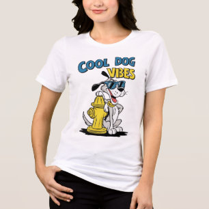 Cool Dog Vibes - Funny Cartoon Dog T-Shirt Tri-Blend Shirt