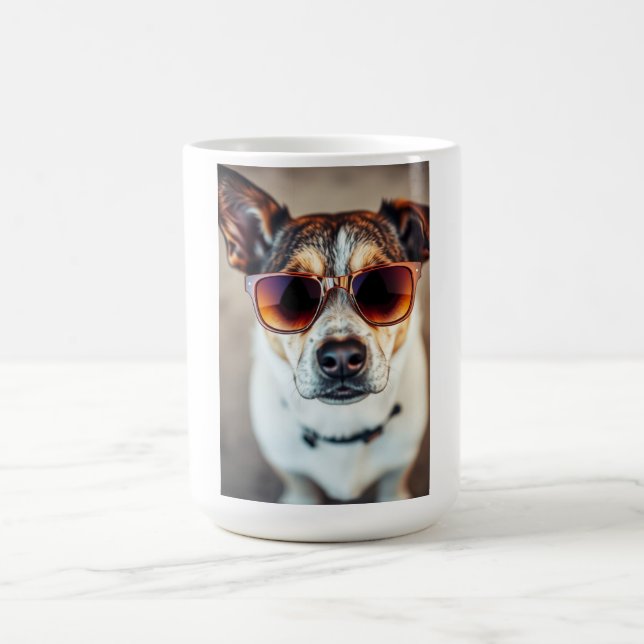 Cool Dog with Sunglasses Coffee Mug (Center)