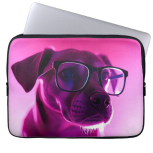 Cool Dog with Sunglasses Laptop Sleeve