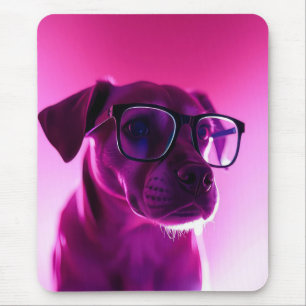 Cool Dog with Sunglasses Mouse Pad