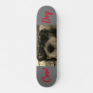 Cool Dog With Sunglasses Skateboard