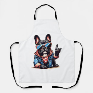 Cool Dogzz a cool French bulldog with sunglasses C Apron