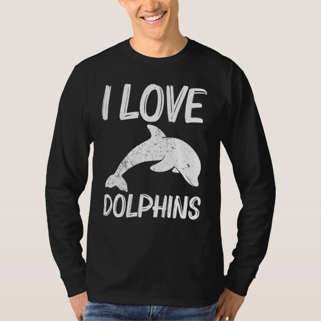 Cool Dolphin For Men Women Bottlenose Dolphin Anim T-Shirt (Front)