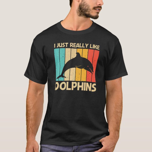 Cool Dolphin For Men Women Dolphins Beluga Whale S T-Shirt (Front)