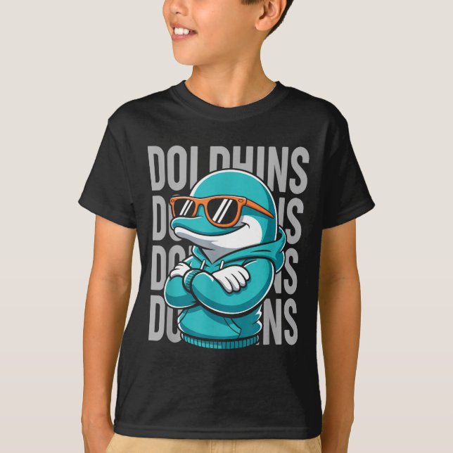 Cool Dolphin Gift For Men Women Boys Girls Kids  T-Shirt (Front)
