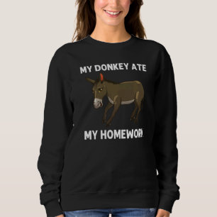 Cool Donkey For Kids Boys Mule Donkey  Safari Anim Sweatshirt