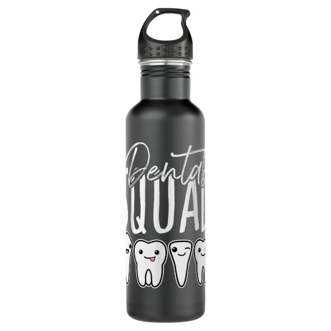 Cool Doodle Dental Squad Funny Dentist Gifts for M 710 Ml Water Bottle (Front)