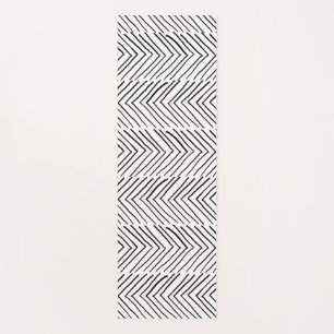 Cool Doodle Handmade Herringbone Boho Minimal Yoga Mat