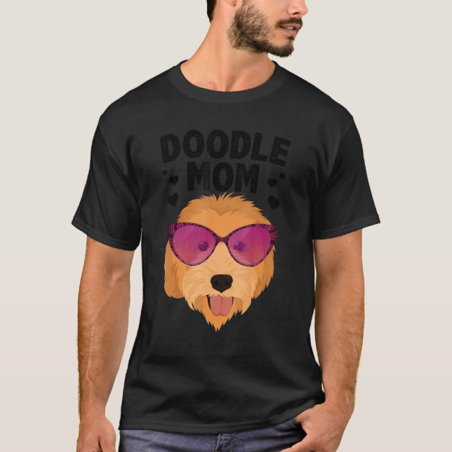 Cool Doodle Mom For Women Girls Mama Golden Doodle T-Shirt (Front)