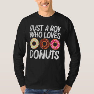 Cool Doughnut Art For Boys Kids Sugar Glazed Choco T-Shirt