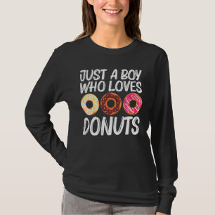 Cool Doughnut Art For Boys Kids Sugar Glazed Choco T-Shirt