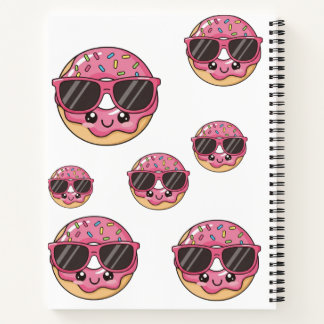 Cool Doughnut with Sunglasses Notebook