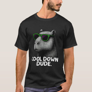 Cool Down Dude Funny Capybara with Sunglasses Game T-Shirt