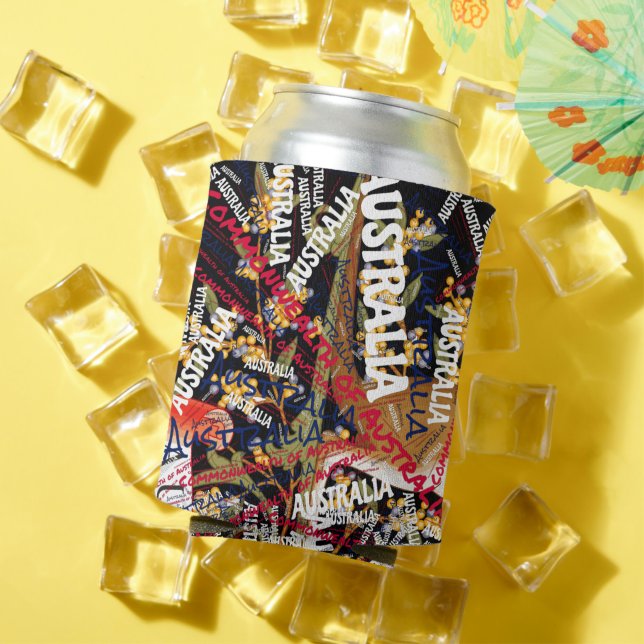 "Cool Down with Australia!" Patriotic Can Cooler (In Situ Summer)