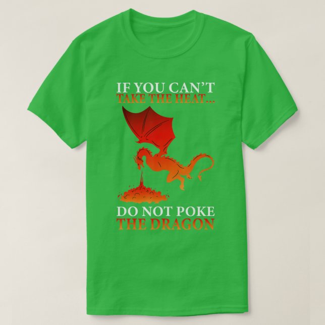 Cool Dragon FlameSpewing Flying Mythical Creature  T-Shirt (Design Front)