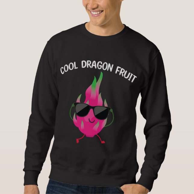 Cool Dragon Fruit With Sunglasses Apparel Tropical Sweatshirt (Front)