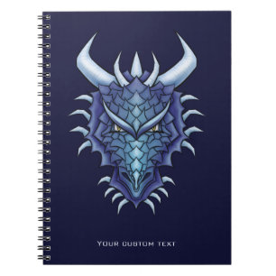 Cool Dragon Head Custom Text Notebook
