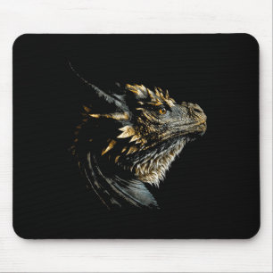 Cool Dragon Head Mythical Dragon Face Breathing Fi Mouse Pad