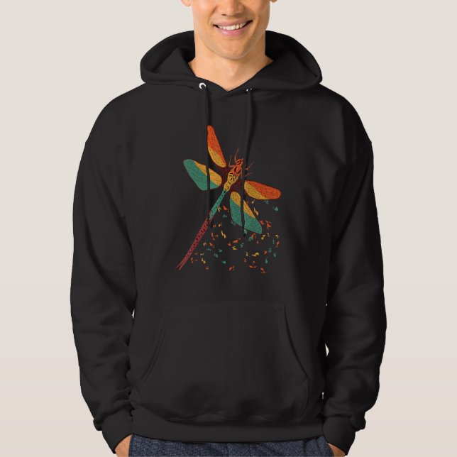 Cool Dragonfly  For Men Women Insect Dragonfly Hoodie (Front)