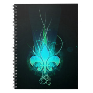 cool draw flower lis spiral notebook