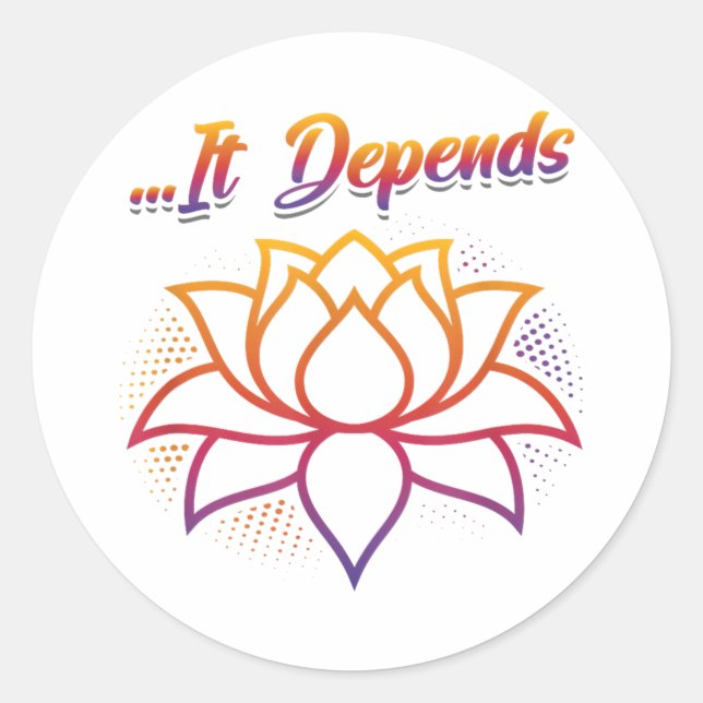 Cool Drawing Mood Classic Round Sticker (Front)