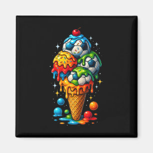 Cool Dripping Soccer Art Sports Illustration Melti Magnet