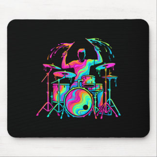 Cool drummer drums player drumming men kids boys mouse pad