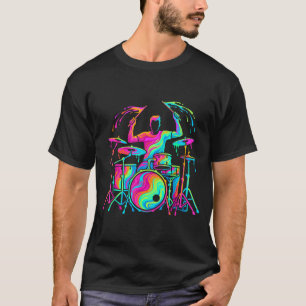 Cool drummer drums player drumming men kids boys T-Shirt