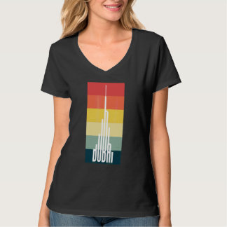 Cool Dubai Burj Khalifa Skyscraper Vintage Royalty T-Shirt