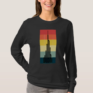 Cool Dubai Burj Khalifa Skyscraper Vintage Royalty T-Shirt