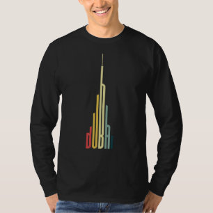 Cool Dubai Burj Khalifa Skyscraper Vintage Royalty T-Shirt
