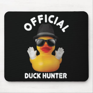 Cool Duck Cruise Boat Funny Rubber Duck Hunting Sq Mouse Pad