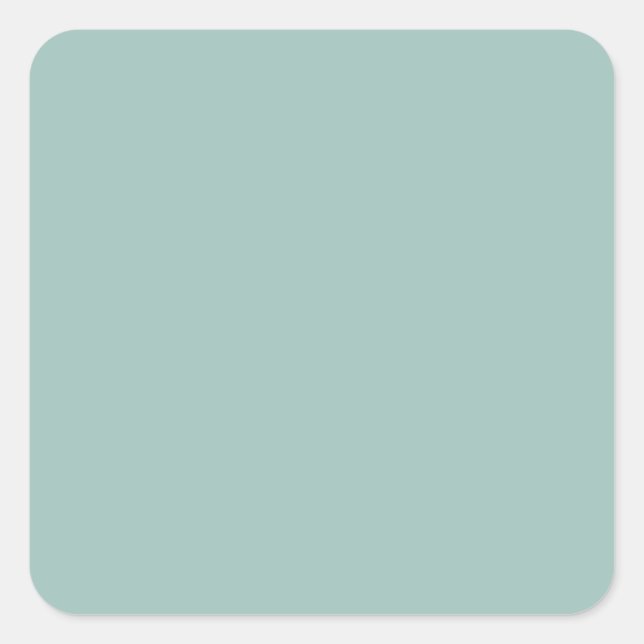Cool Duck egg blue - add own text, image, design Square Sticker (Front)