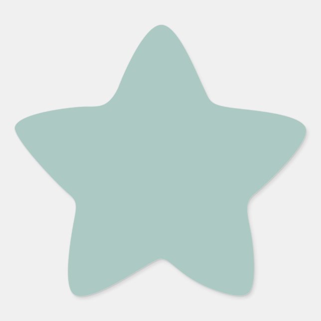 Cool Duck egg blue - add own text, image, design Star Sticker (Front)