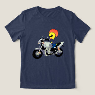 Cool Duck Riding a Motorcycle Tri-Blend Shirt