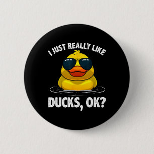 Cool Ducks For Men Women Duck Lovers Owner Duck Hu 6 Cm Round Badge