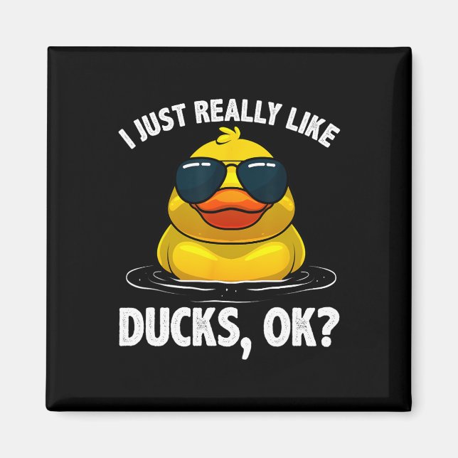 Cool Ducks For Men Women Duck Lovers Owner Duck Hu Magnet (Front)